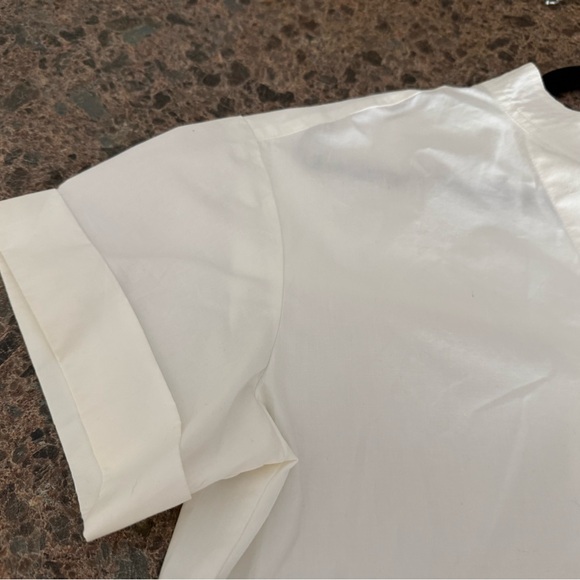 Banana Republic cropped white cotton Button Down Shirt - Picture 3 of 5